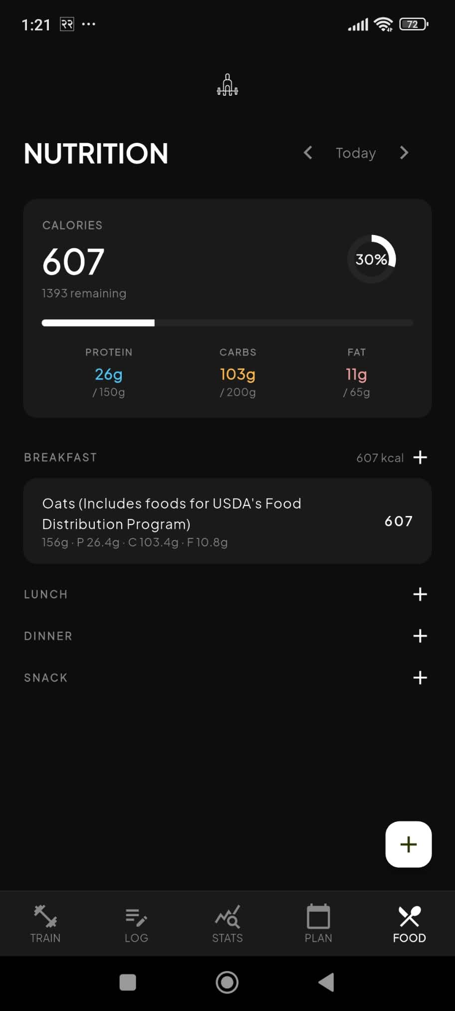 Nutrition tracking